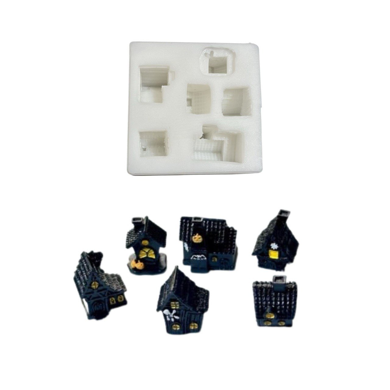 Haunted House Silicone Mold Set of 6, Halloween Resin Molds - Ideas Decor Shop