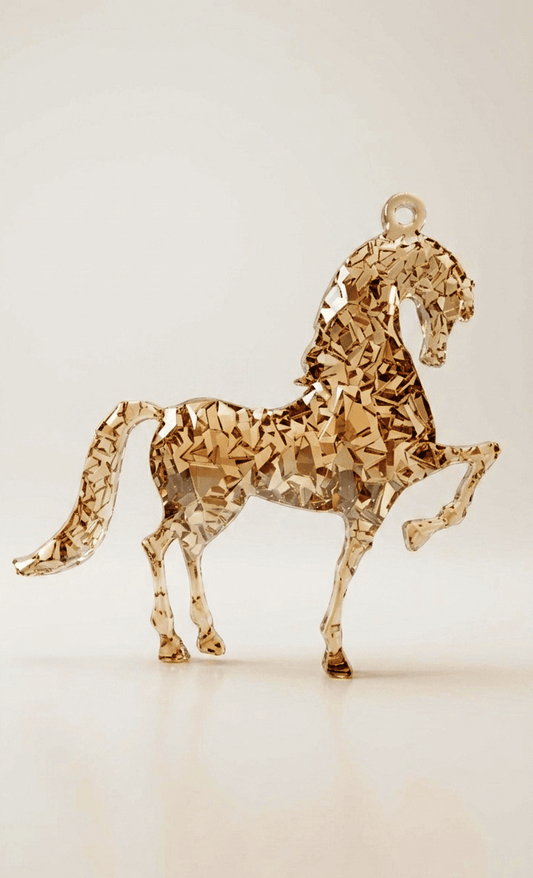 Horse Ornament Silicone Mold with Crystal Druzy Texture - Ideas Decor Shop