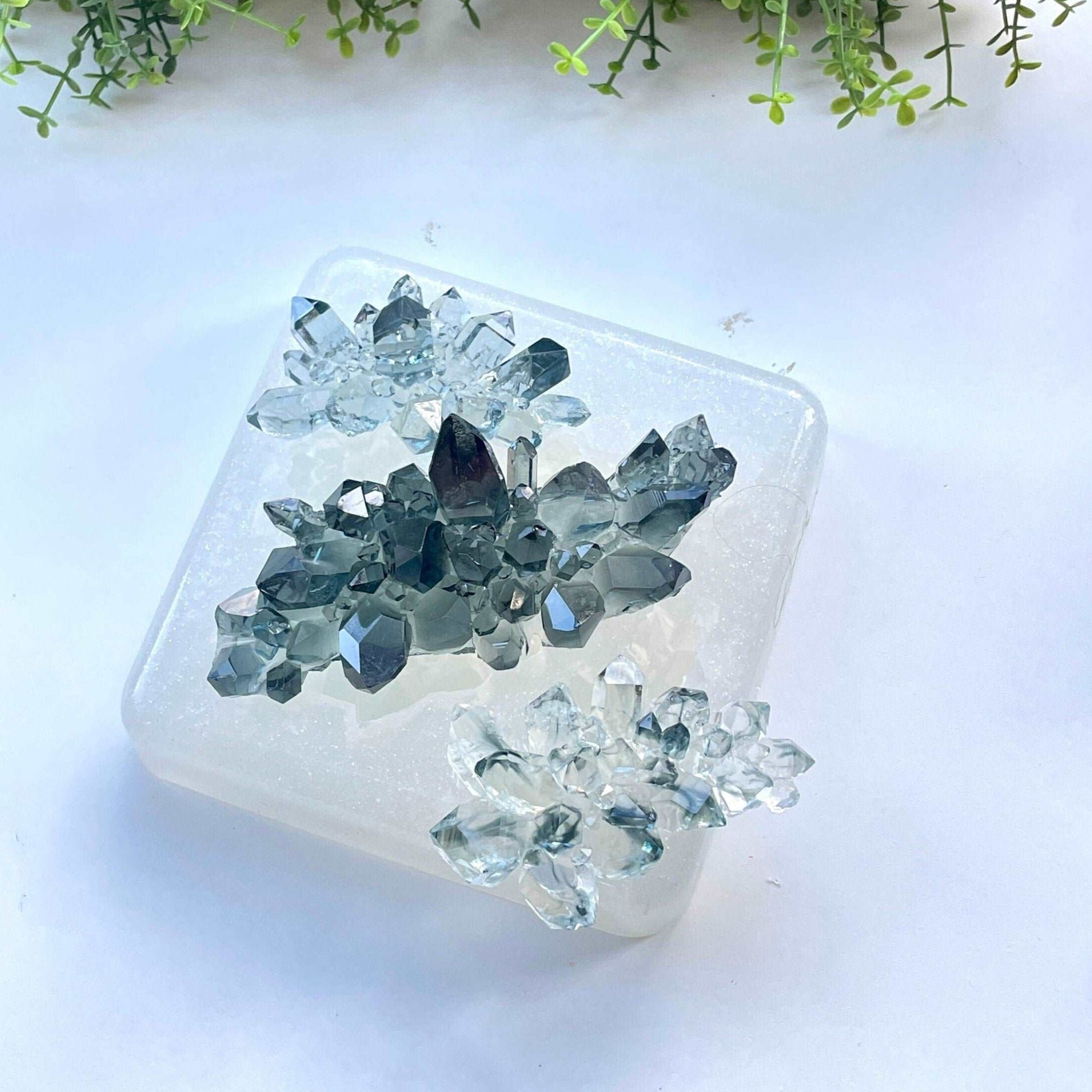 3 Set Luxury  Crystals. Crystal mold stone mold crystal cluster mold for furniture silicone mold Geode druse silicone mold crystal druzy