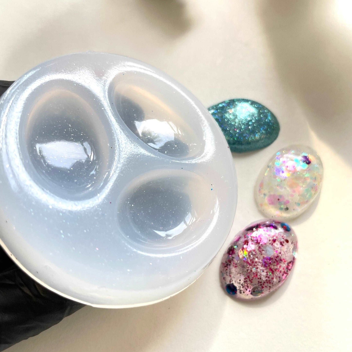3 Set Oval Medium Beads Jewelry Crystals Silicone mold. Crystal stone mold cluster crystals silicone stones mold resin crystalline molds