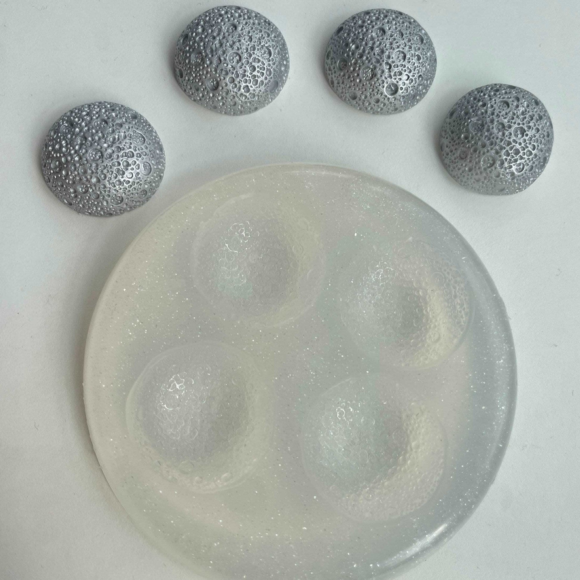 4 Set Moon Medium Beads Jewelry Mond  Silicone mold. Moon silicone mould Cabochon  silicone stones mold resin polymer clay molds