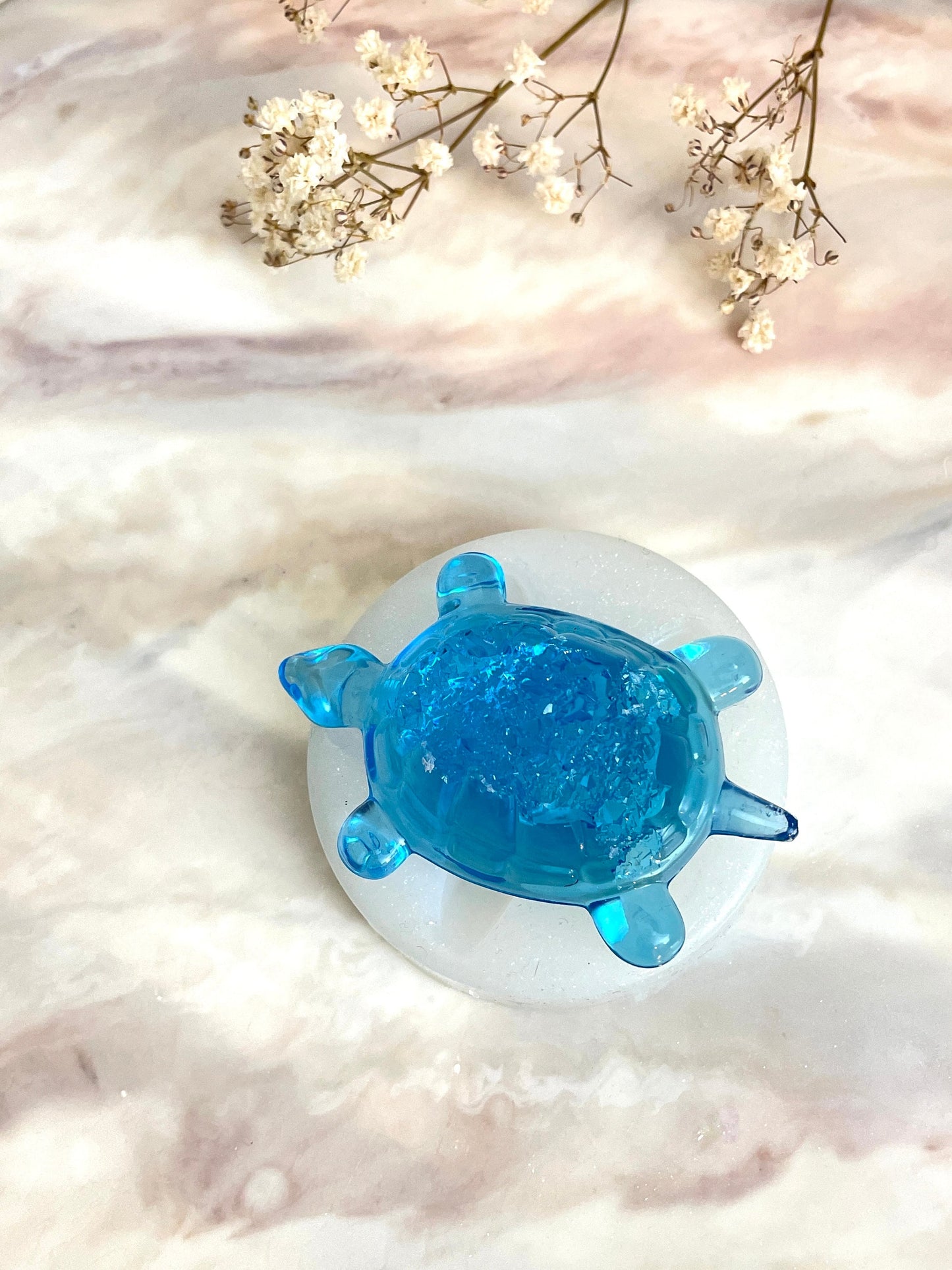 Geode Turtle Resin Silicone Mold: Create Majestic Gemstone-inspired Turtles