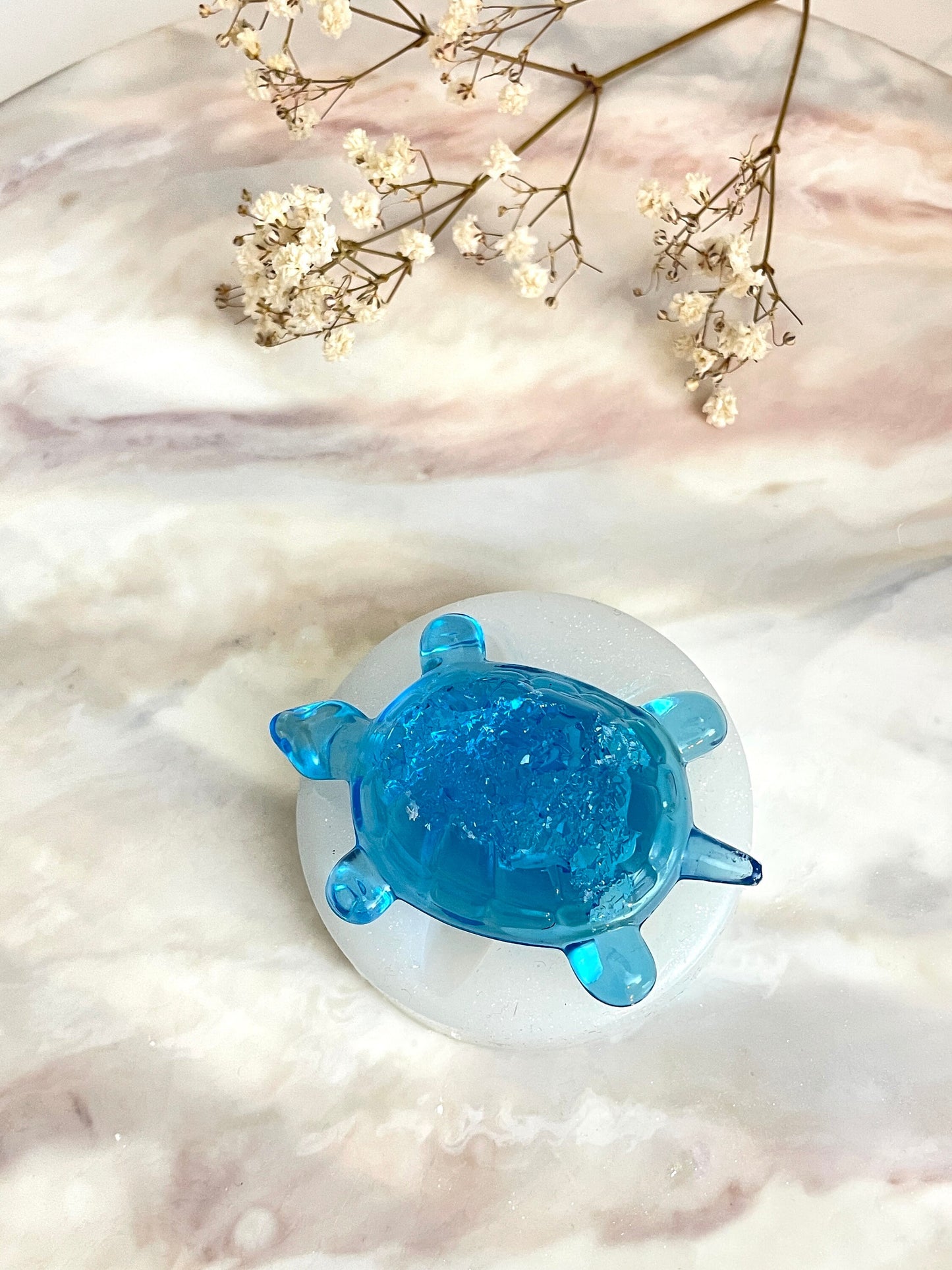 Geode Turtle Resin Silicone Mold: Create Majestic Gemstone-inspired Turtles