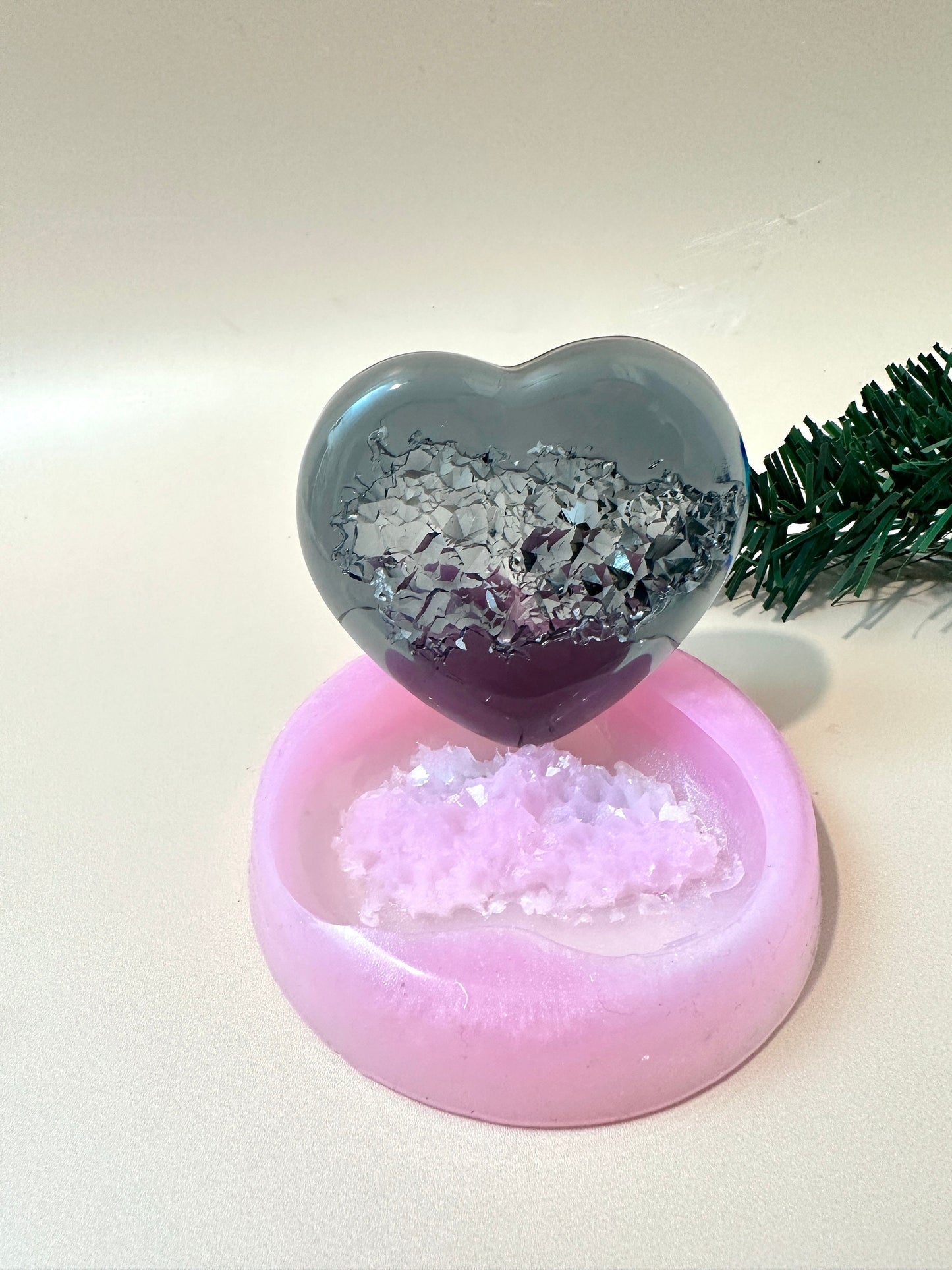 Crystal Geode Heart Silicone Mold