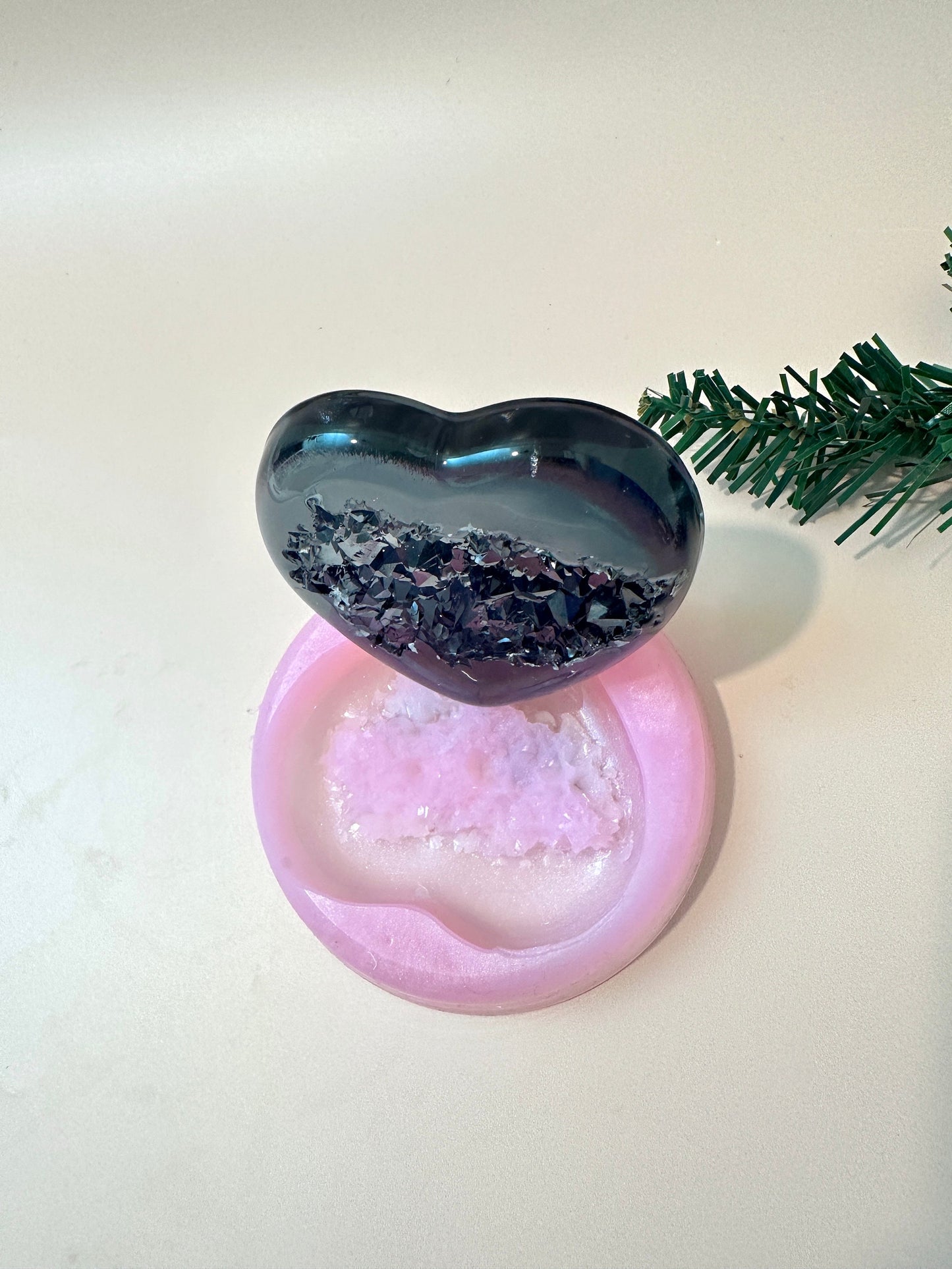 Crystal Geode Heart Silicone Mold