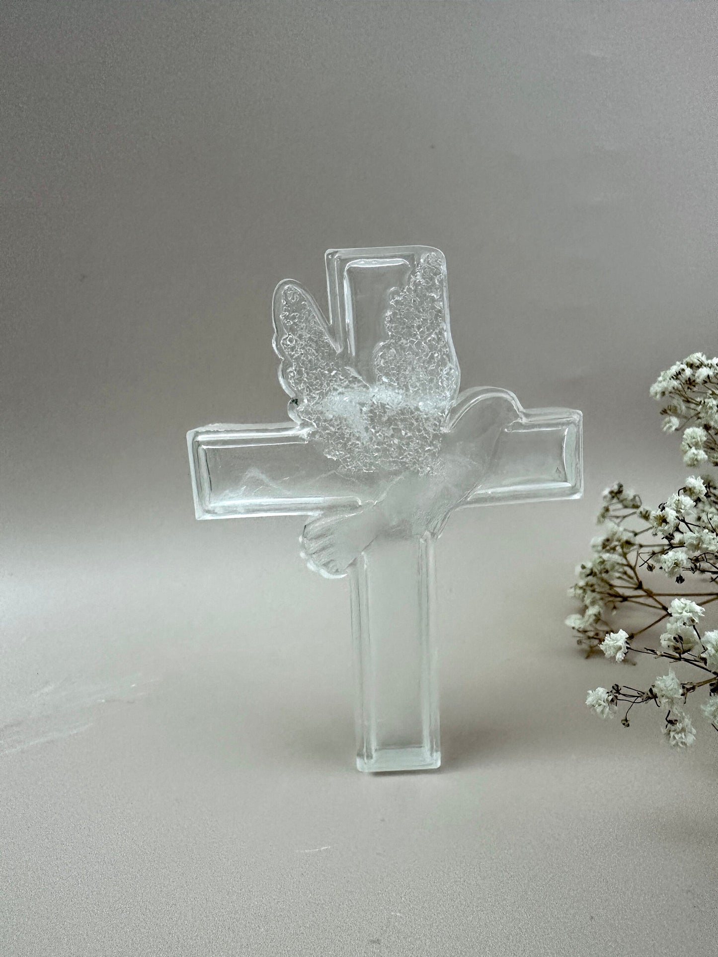 Figure of Cross with Dove Crystals Silicone Mould - Unique Religious Craft Tool - Perfect for DIY Projects - Ideal Christian Gift