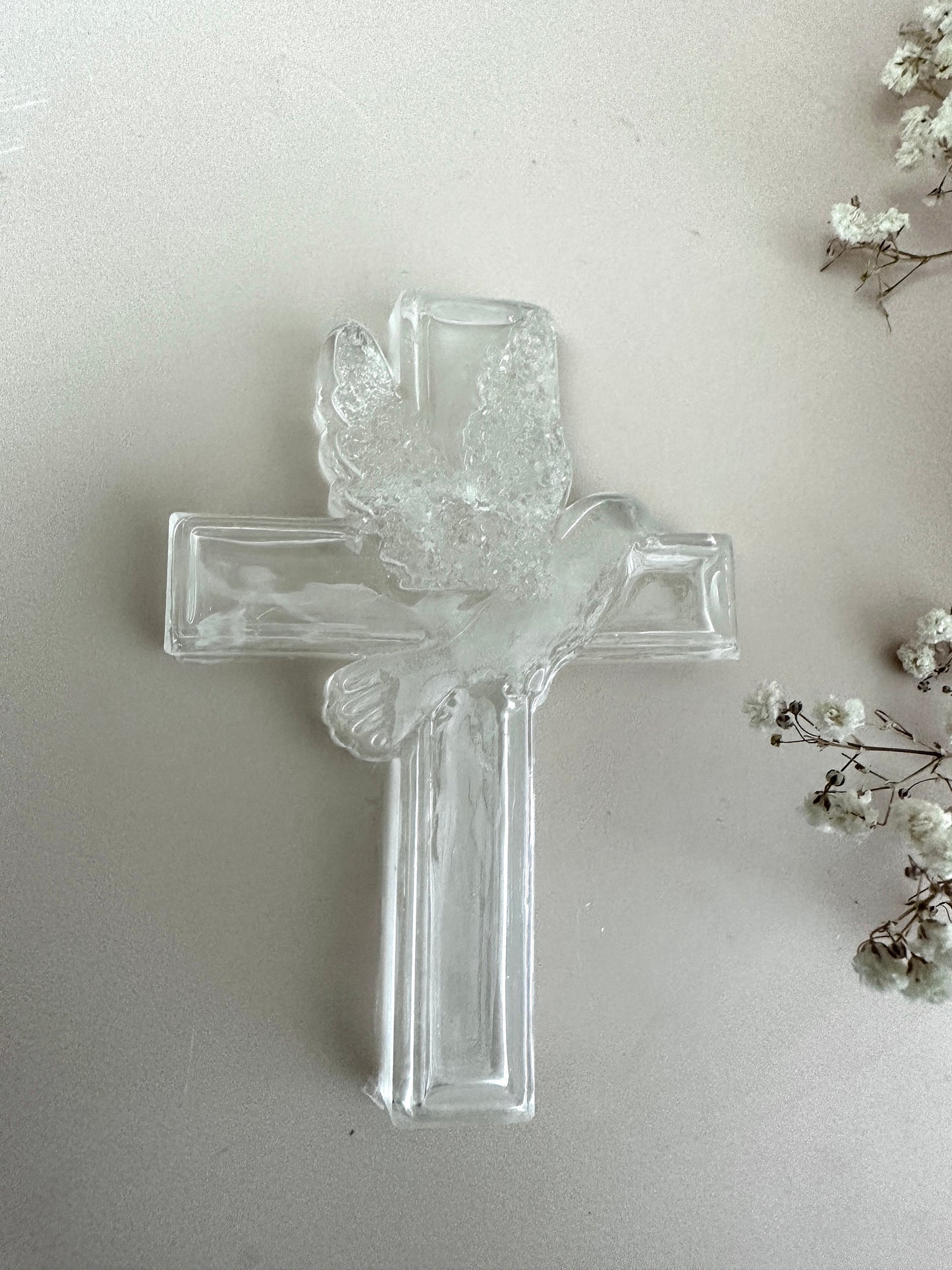 Figure of Cross with Dove Crystals Silicone Mould - Unique Religious Craft Tool - Perfect for DIY Projects - Ideal Christian Gift