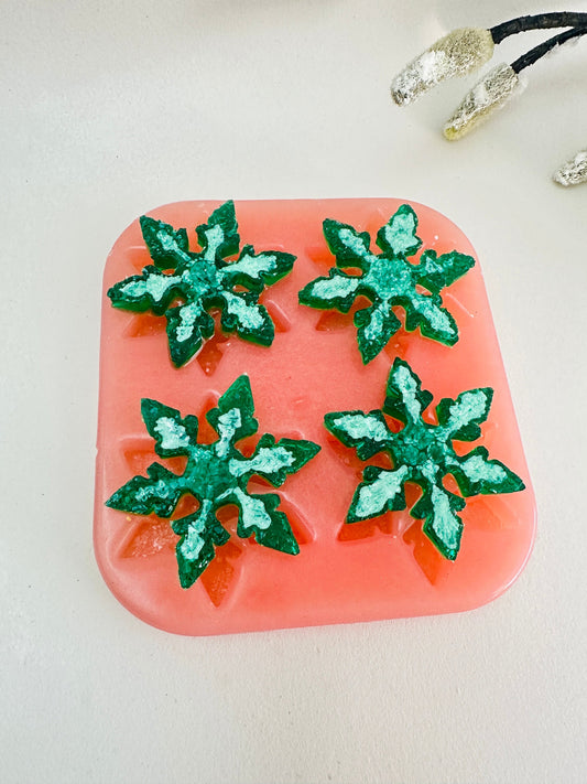 Silicone Mould Set of Snowflakes with Crystals for Resin - Detailed Winter-Themed Moulds for DIY Crafts - Perfect Gift for Crafters