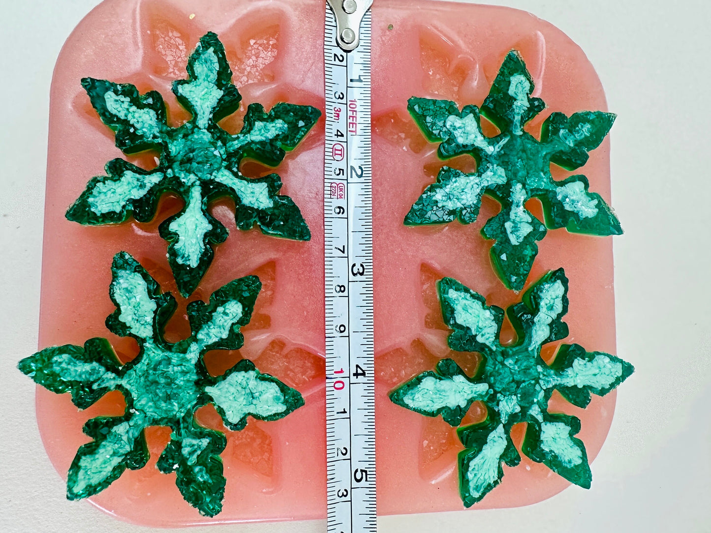 Silicone Mould Set of Snowflakes with Crystals for Resin - Detailed Winter-Themed Moulds for DIY Crafts - Perfect Gift for Crafters