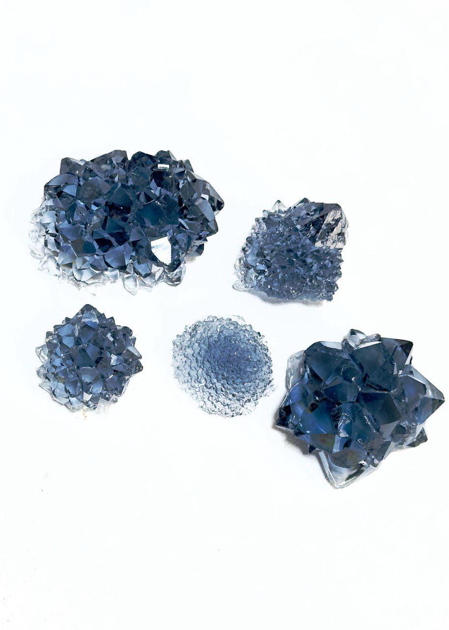 Stunning 5pcs Resin Crystal Cluster Jewelry Silicone Mold Set