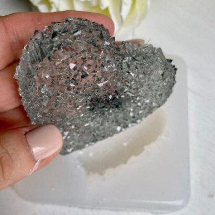 Crystal Heart Silicone Mold: Resin, Amethyst, Geode Cluster Pendant Mold - Ideas Decor Shop