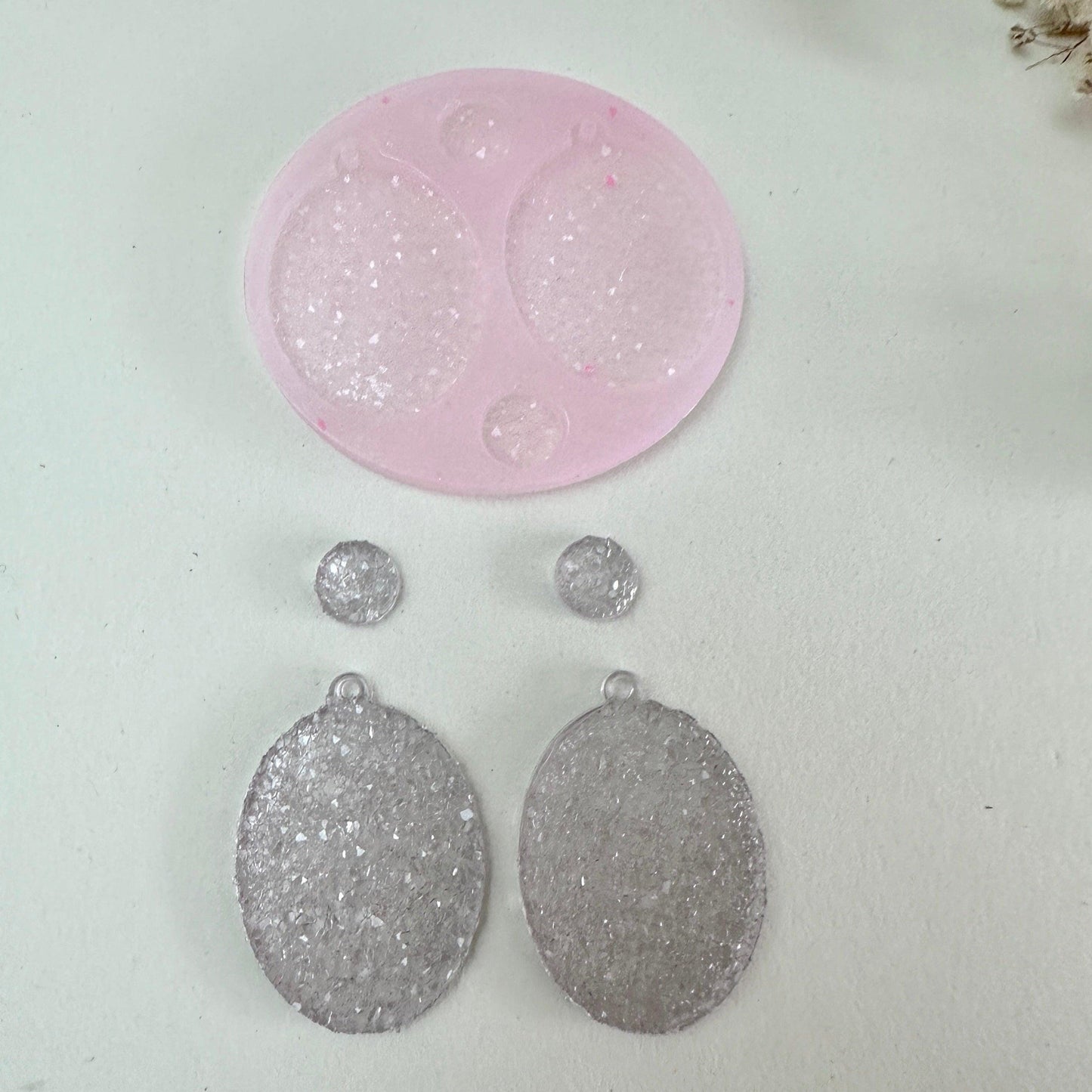 Sparkling Crystal Earrings Set Silicone Mold, Durable & Easy to Use, Ideal for Crafting Unique Jewelry Gifts - Ideas Decor Shop