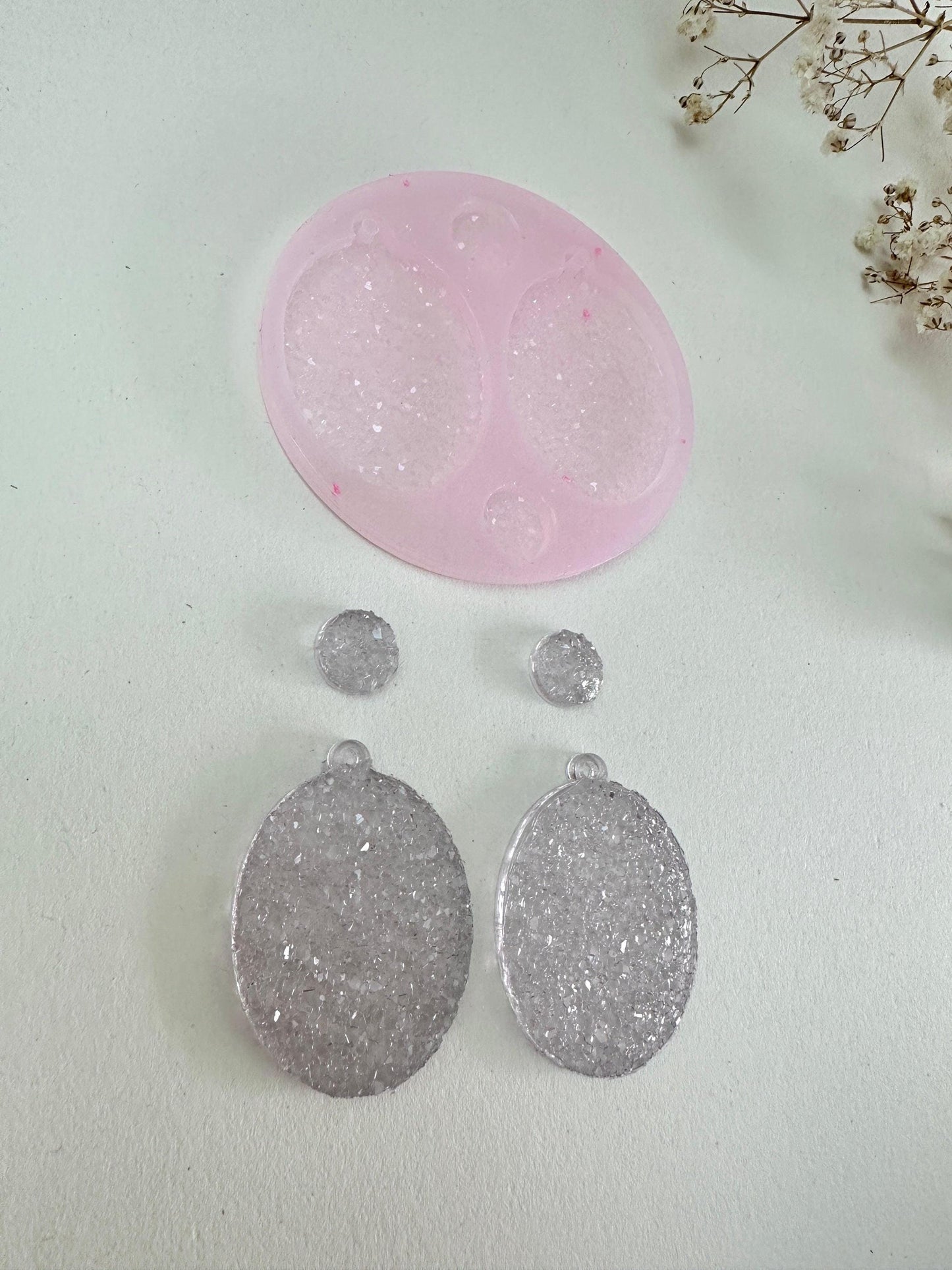 Sparkling Crystal Earrings Set Silicone Mold, Durable & Easy to Use, Ideal for Crafting Unique Jewelry Gifts - Ideas Decor Shop