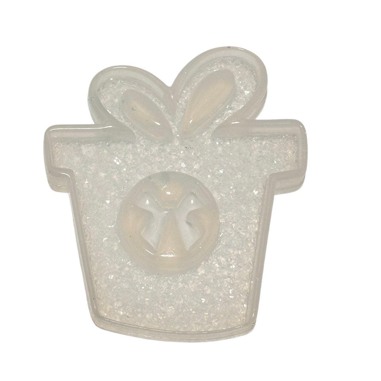 Sparkling Crystal Druzy Christmas Gift Toy Mold with Candy Holder