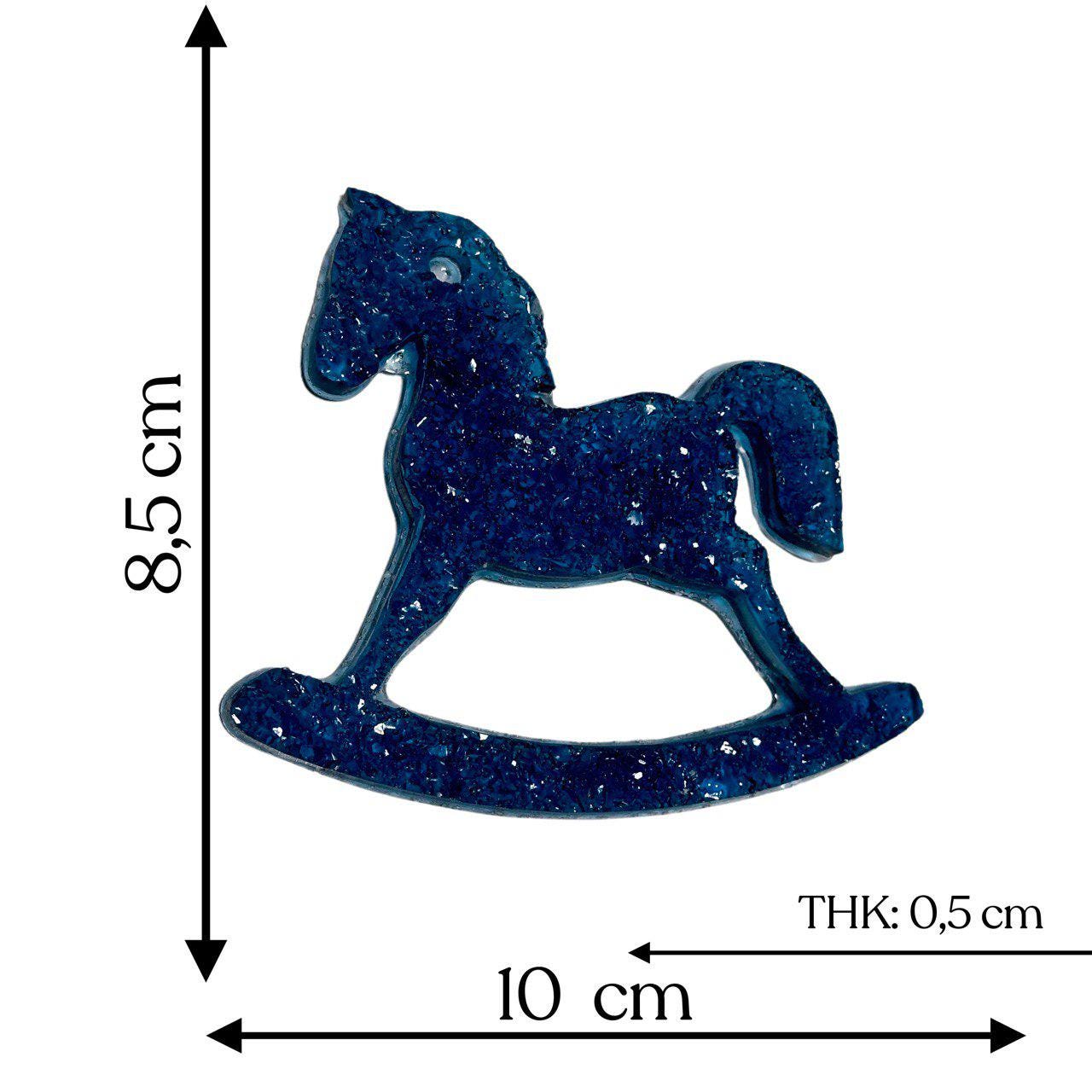 Horse Christmas Toy Mold - Sparkling Resin Art Silicone Mold for DIY