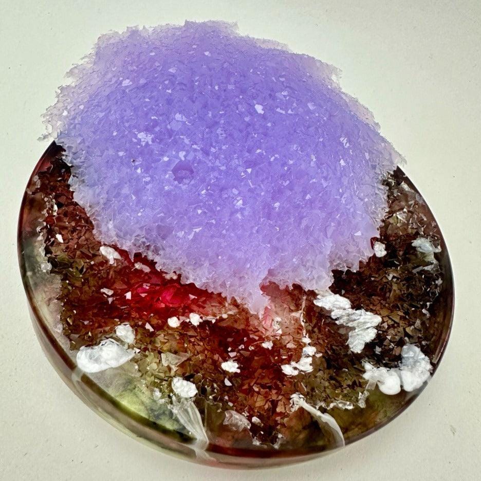 Round Amethyst Druzy Crystal Insert Silicone Mold - Create Stunning Druzy Designs - Ideas Decor Shop