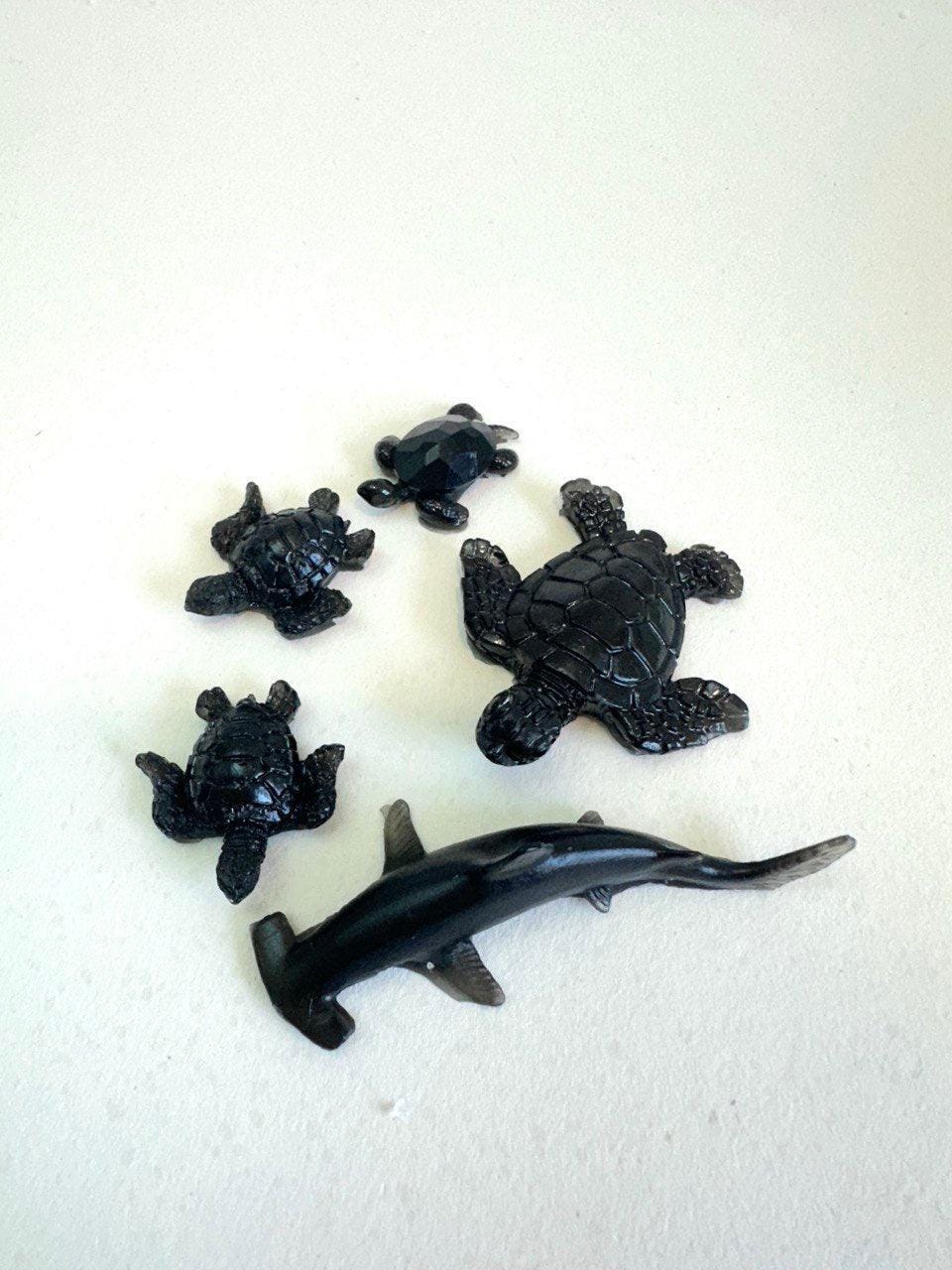 Underwater Adventure Silicone Mold - Natural Marine Figure Set, Craft 4 Turtles & 1 Shark - Ideas Decor Shop