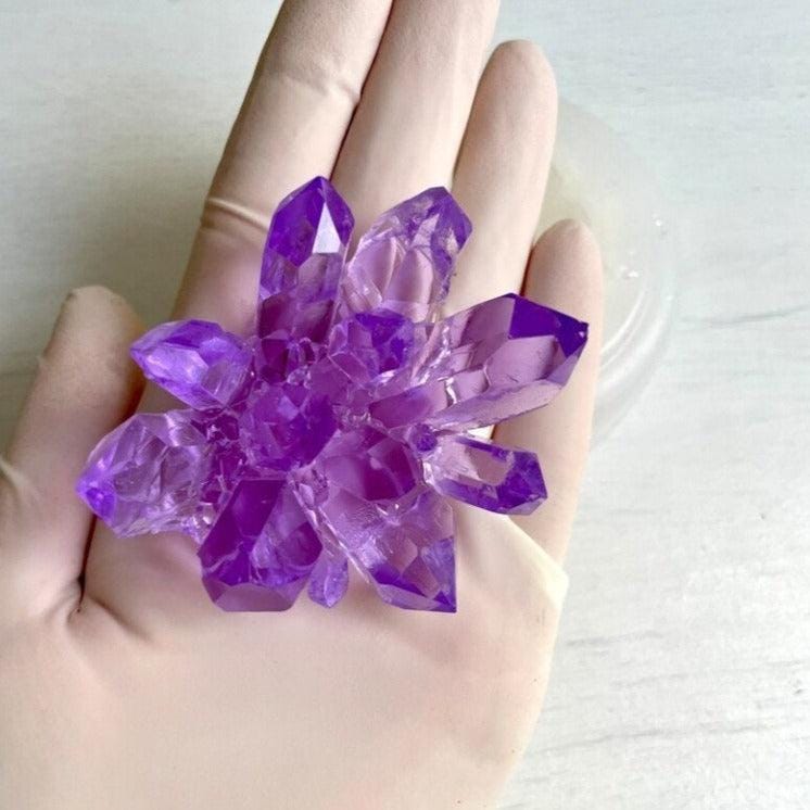 Create Stunning Crystal Clusters with Our Amethyst Silicone Mold for Resin and Painting - Ideas Decor Shop