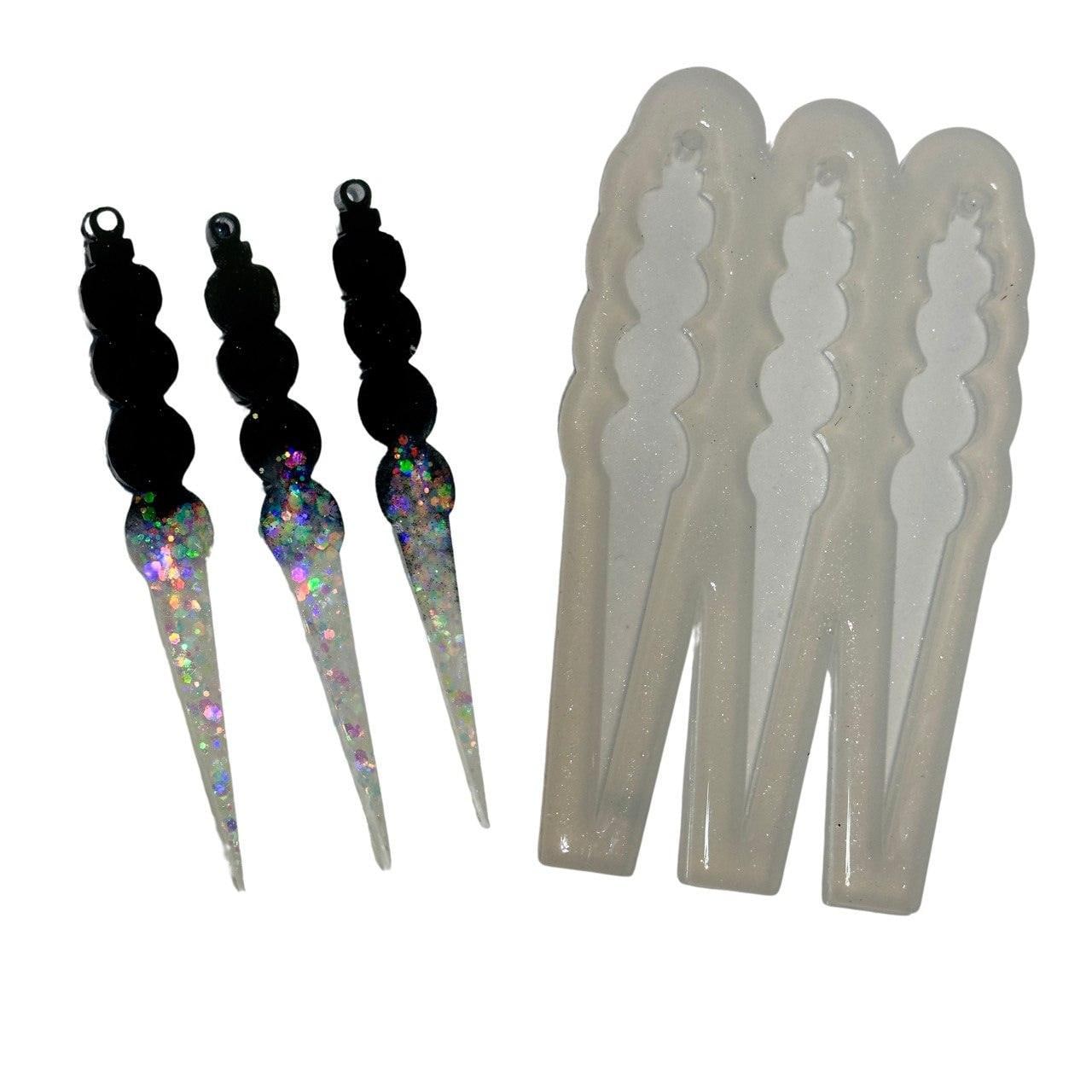 Tall Icicles Silicone Mold for Resin – DIY Winter Decor & Ornaments