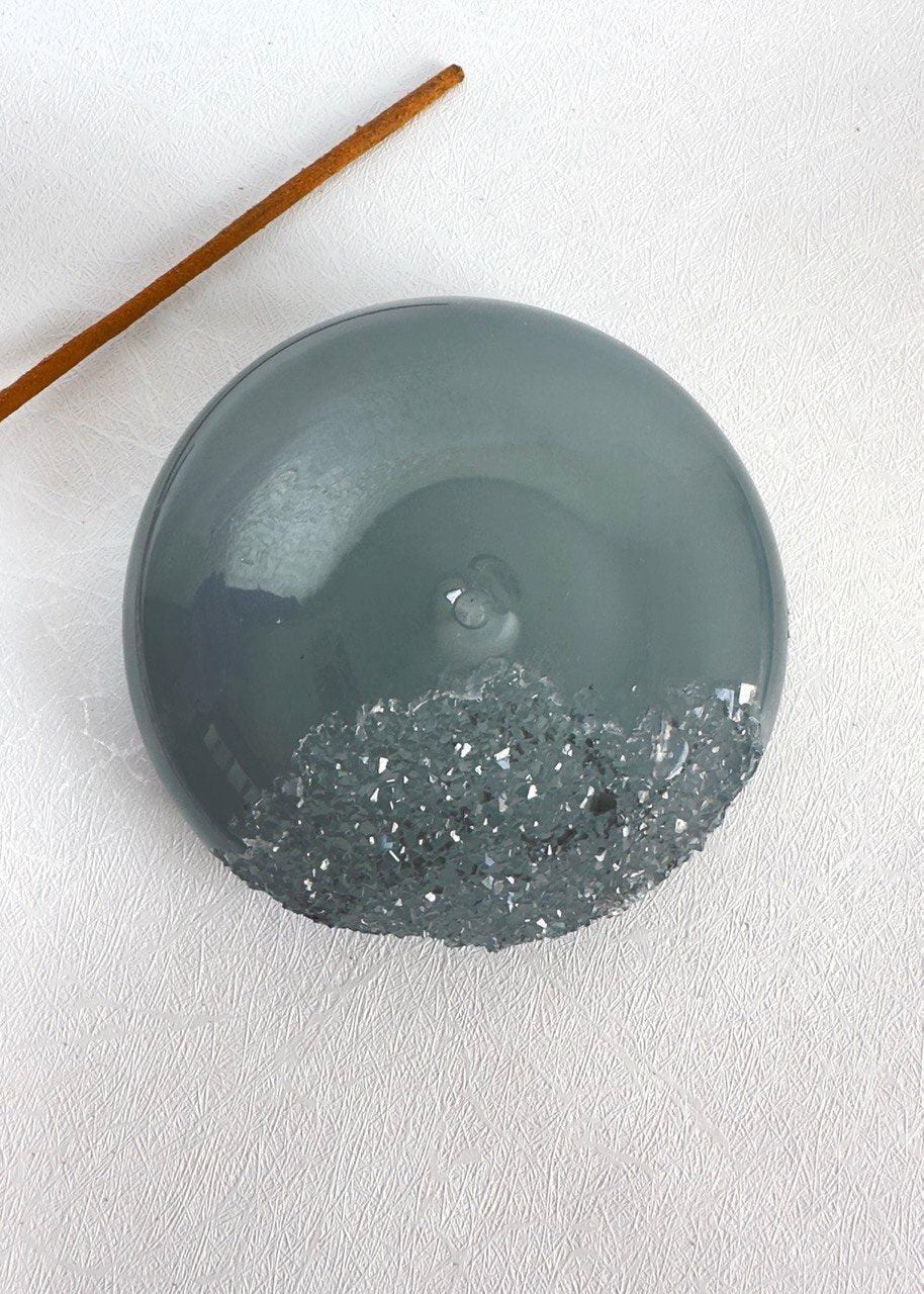 Stunning Druse Crystal Incense Stick Holder Mold