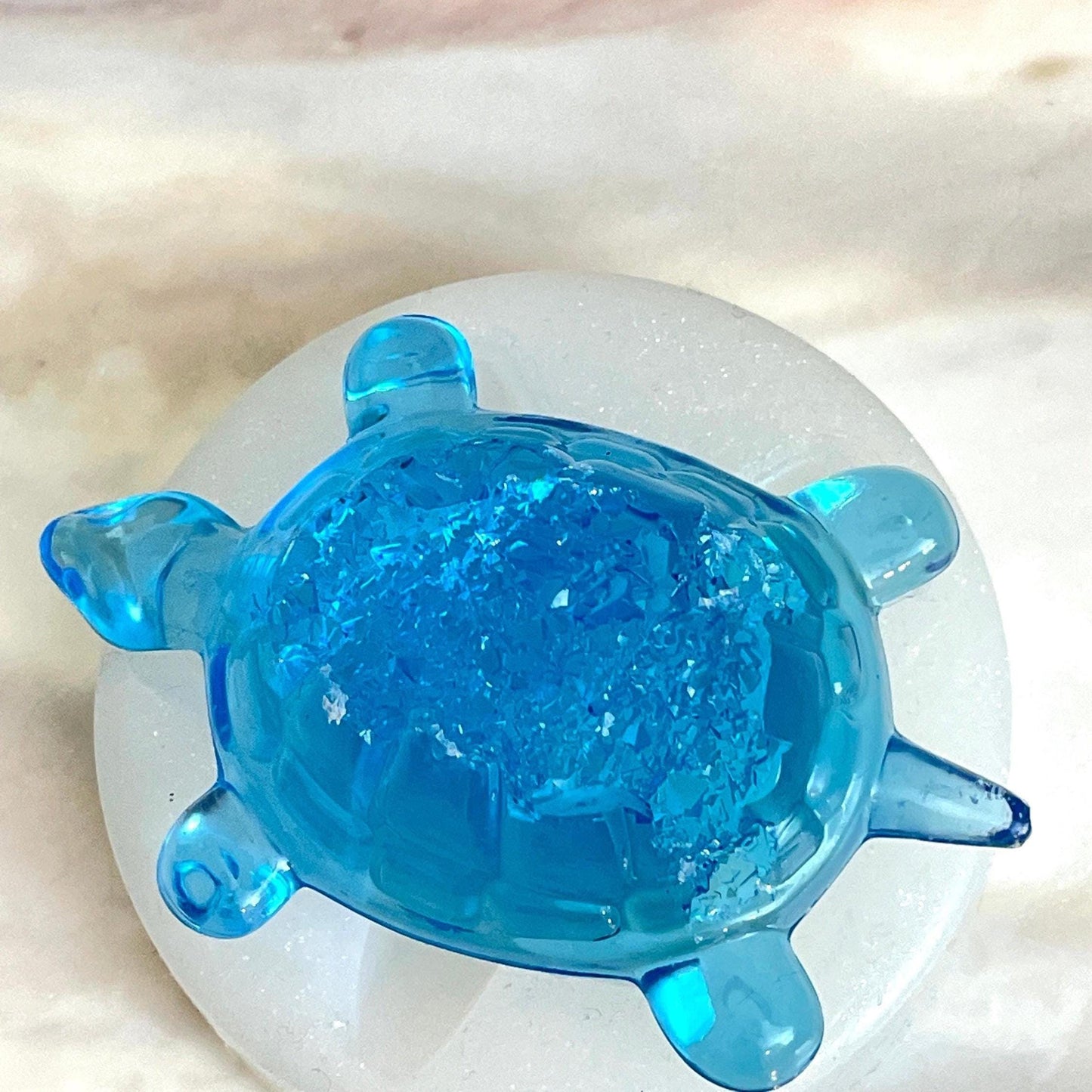 Geode Turtle Resin Silicone Mold: Create Majestic Gemstone-inspired Turtles - Ideas Decor Shop