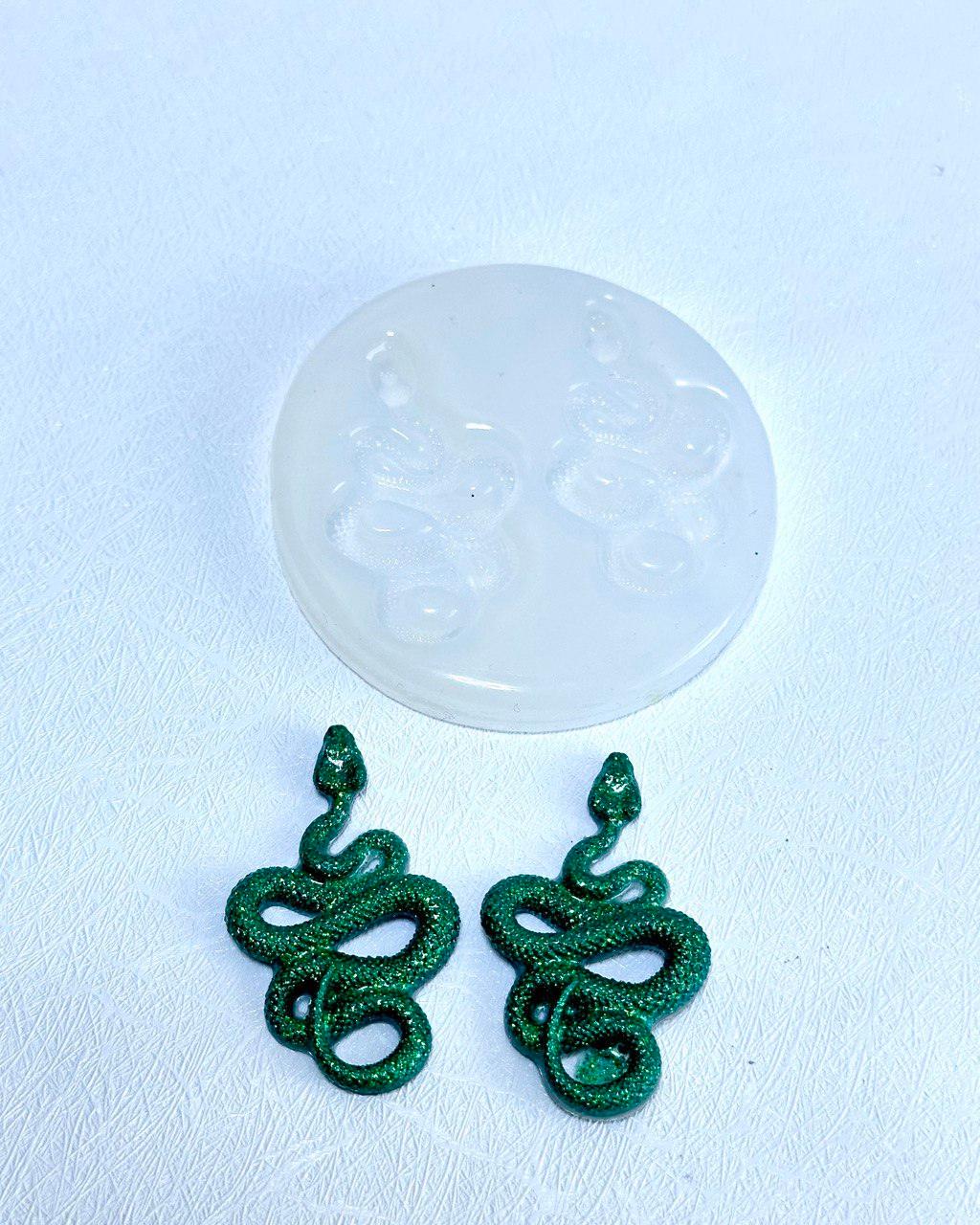 Small Snakes Silicone Mold Set of 2 for Resin Jewelry and Crafts