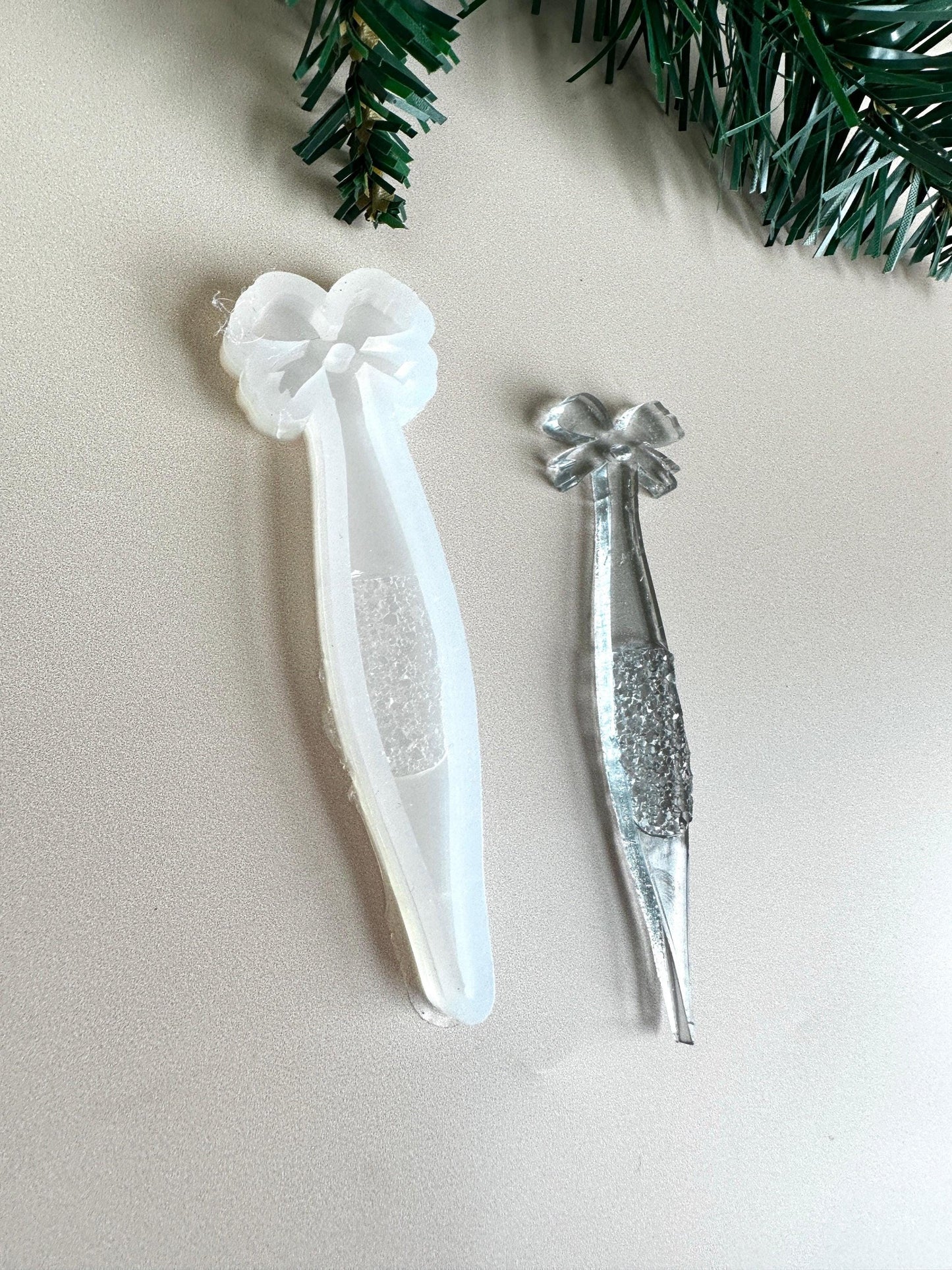 Christmas Tree Ornament Mold, Holiday Icicle Silicone Mold