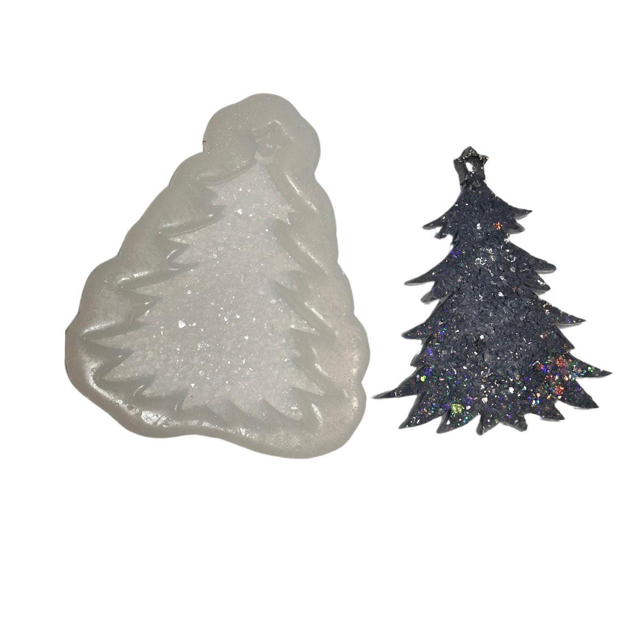 Crystal Christmas Tree Resin Mold – Druzy Silicone Mold for DIY Ornaments