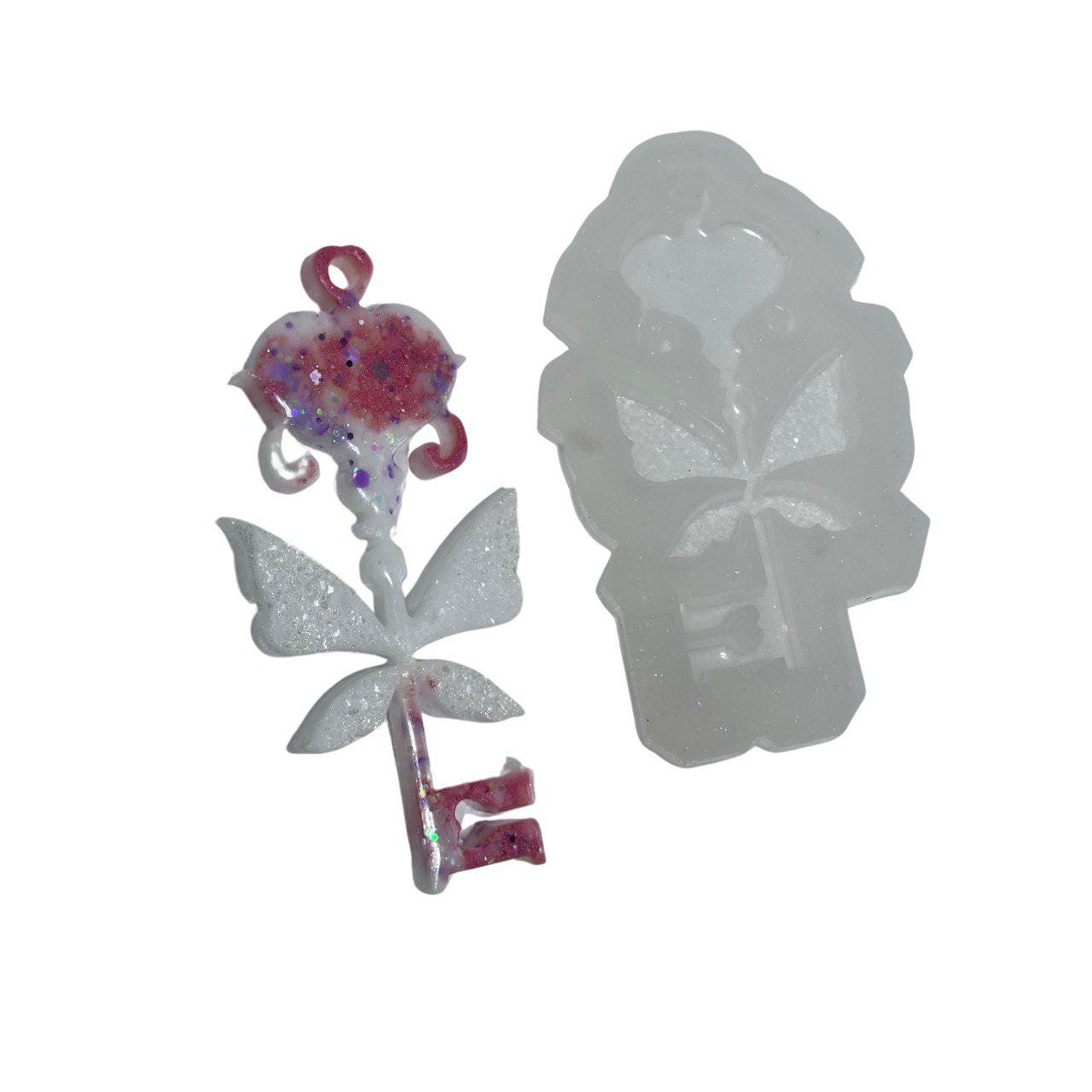 Magic Key Resin Mold with Crystal Wings – Christmas Ornament Craft