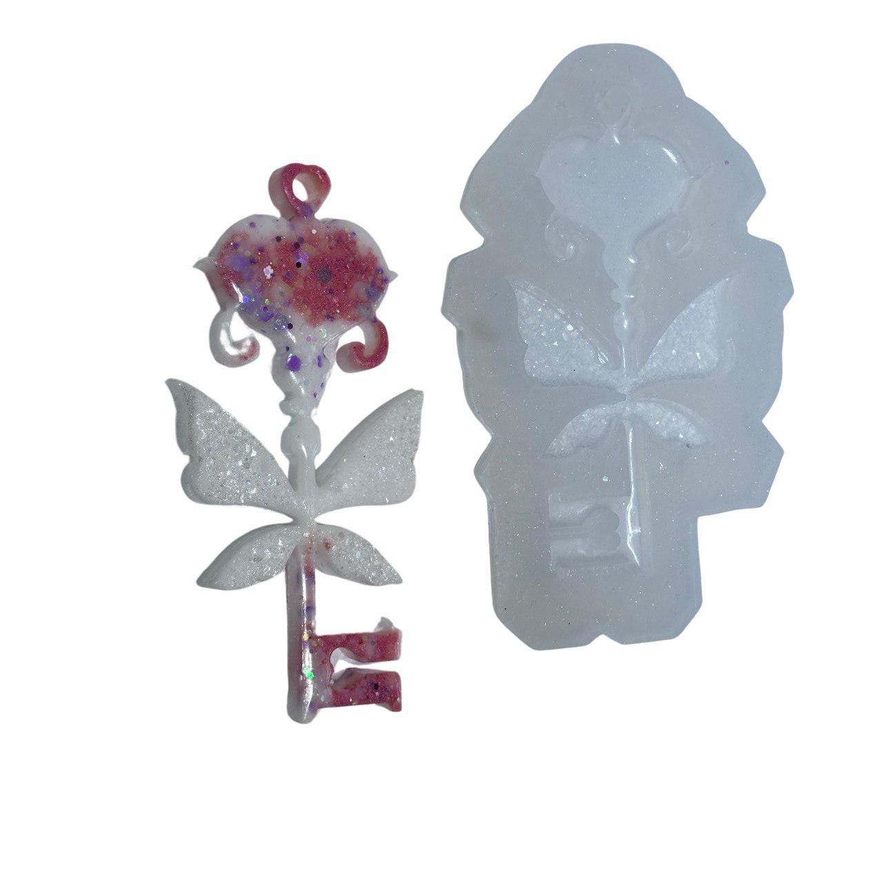 Magic Key Resin Mold with Crystal Wings – Christmas Ornament Craft