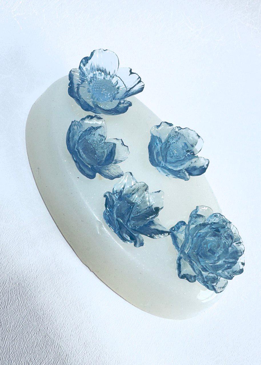 Amazing 3D Floral Silicone Resin Molds - 5 Unique Flower Designs