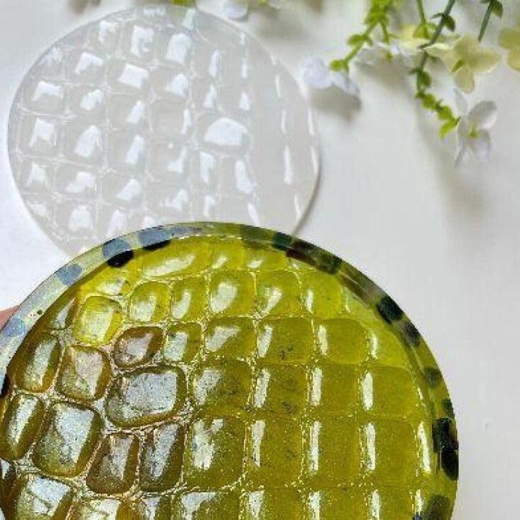 Crocodile Skin Insert Silicone Mold: Resin Tray, Coaster & Jewelry Tray - Ideas Decor Shop