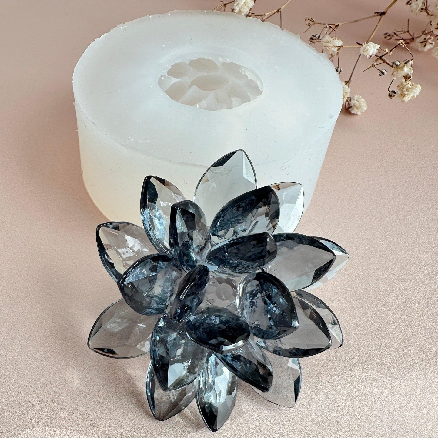 Crafting Delicate Beauty: Crystal Flower Resin Silicone Mold - Ideas Decor Shop