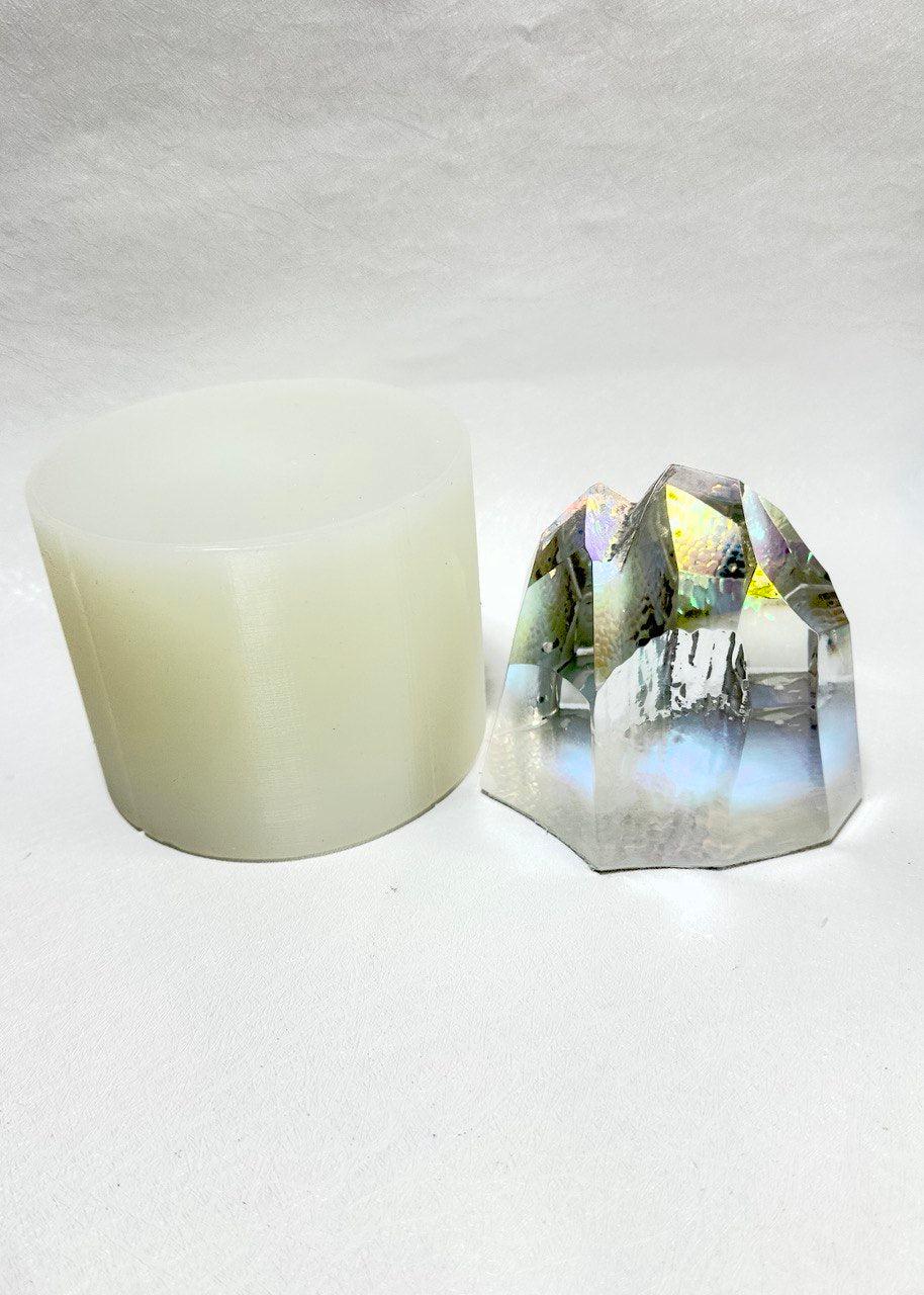 Resin Candle Making Mold - Unique Iceberg Design - Extra Large Size