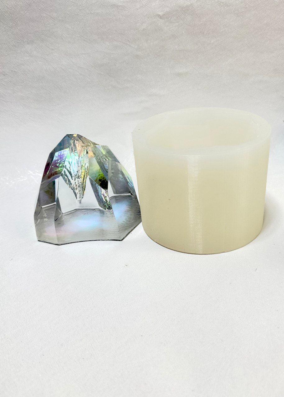 Resin Candle Making Mold - Unique Iceberg Design - Extra Large Size