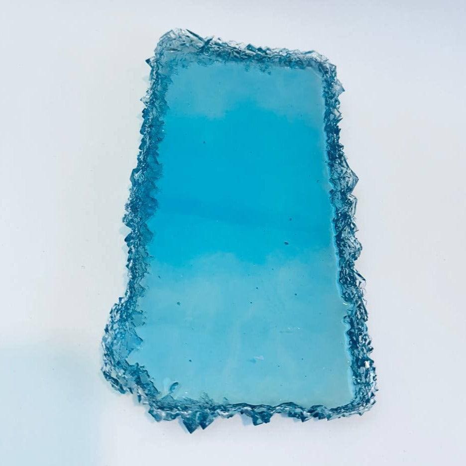 Large Rectangular Silicone Tray Mold Featuring Exquisite Crystal Edges - Ideas Decor Shop