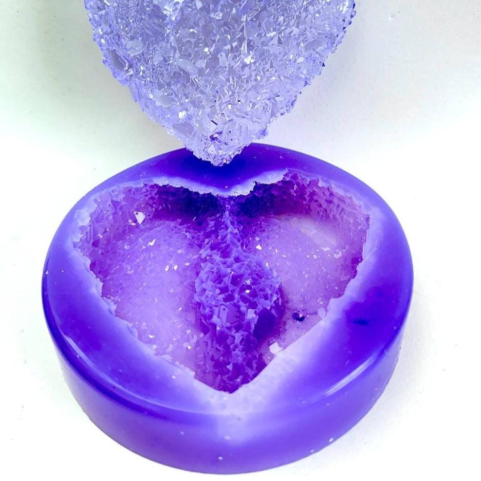 Large Handmade Silicone Mold for Heart-Shaped Crystal Tea Light Holders - Ideas Decor Shop