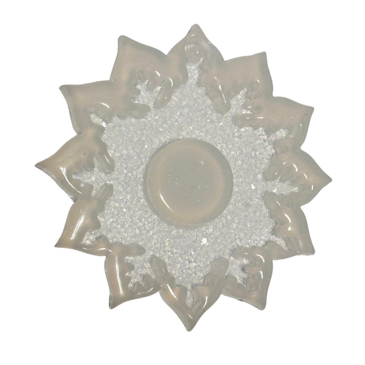 Elegant Snowflake Resin Mold with Crystals