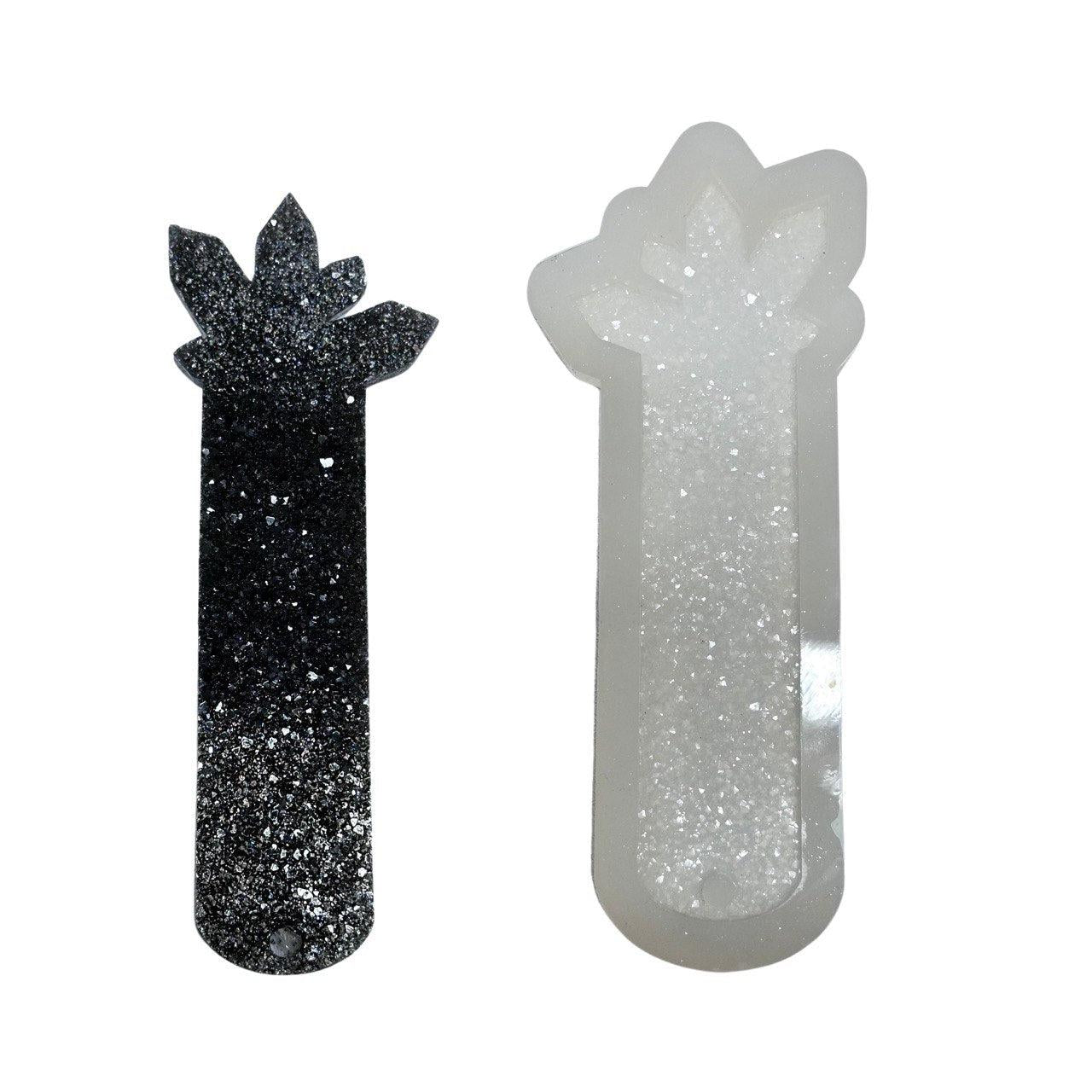 Sparkling Druzy Crystal Bookmark Mold for Resin Craft Projects