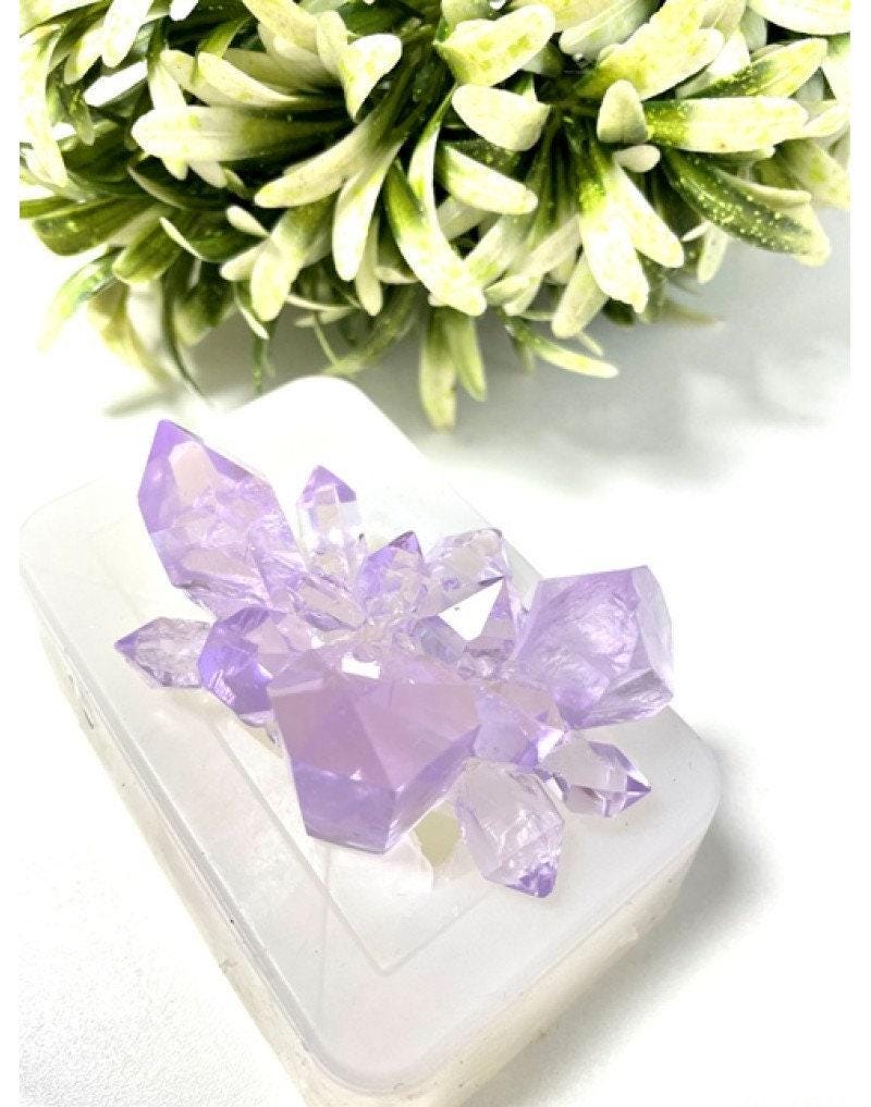 Large Crystal Cluster Silicone Mold: Unique Druzy & Amethyst Resin Mold - Ideas Decor Shop