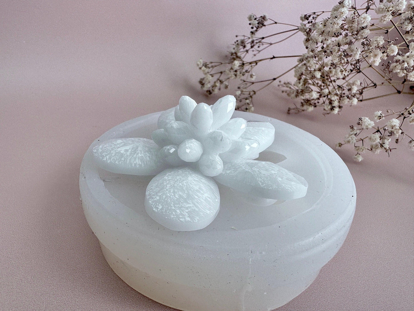 Crystal Flower Silicone Mold for Resin Art and Jewelry Crafting