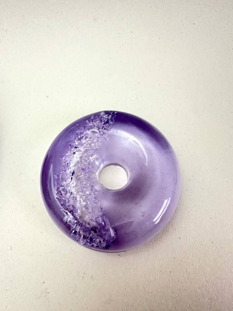 Unique Resin Druzy Ornaments Mold - Crystal Donut Geode Design