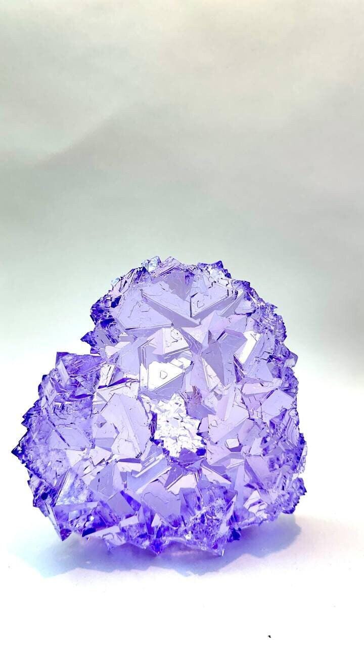 Extra Large Luxury Amethyst Crystals Heart Silicone Mold