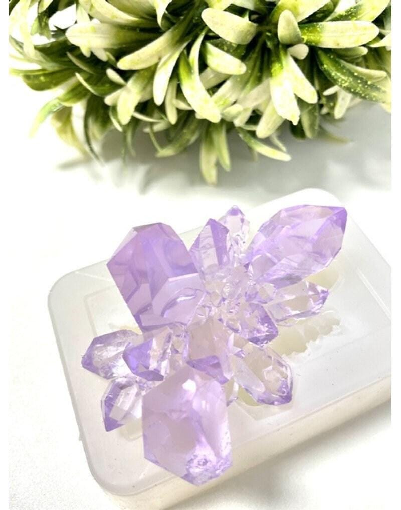 Unique Crystal Cluster Silicone Mold - Large Amethyst Resin Mold for Crafting