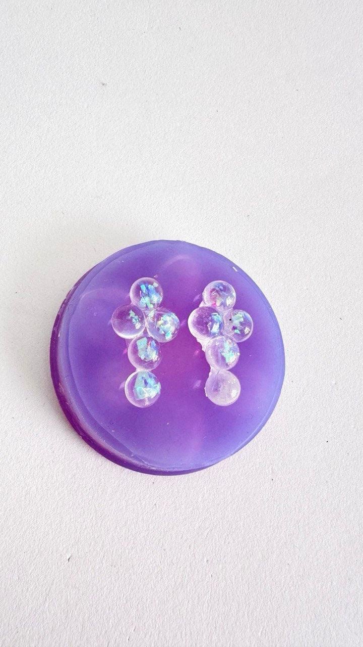 Resin Cross Bubble Jewelry Mold, Pendant - Earrings Set