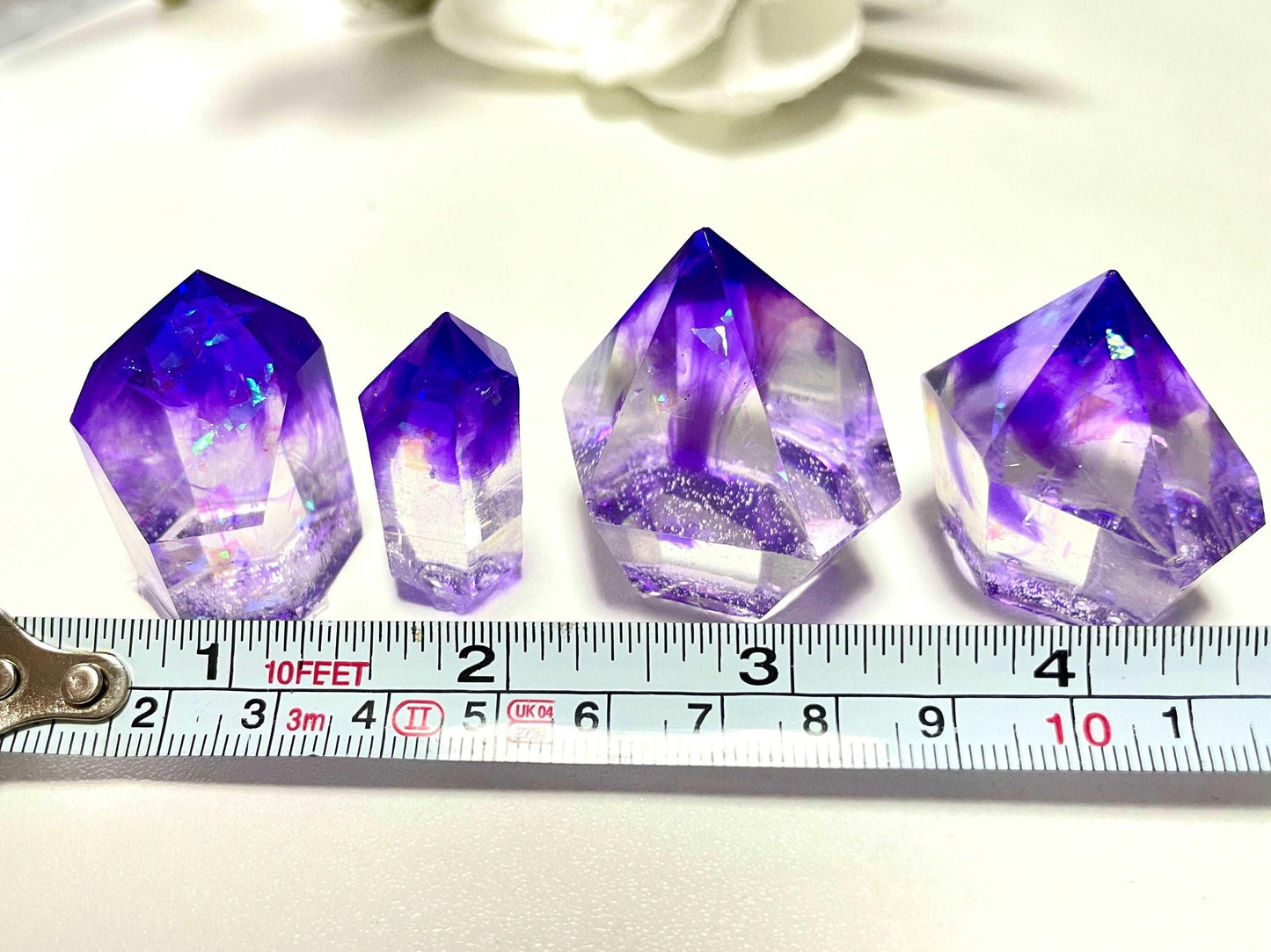 4 pc Stunning Amethyst Crystals with our Large Silicone Mold for Jewelry and Art - Ideas Decor Shop