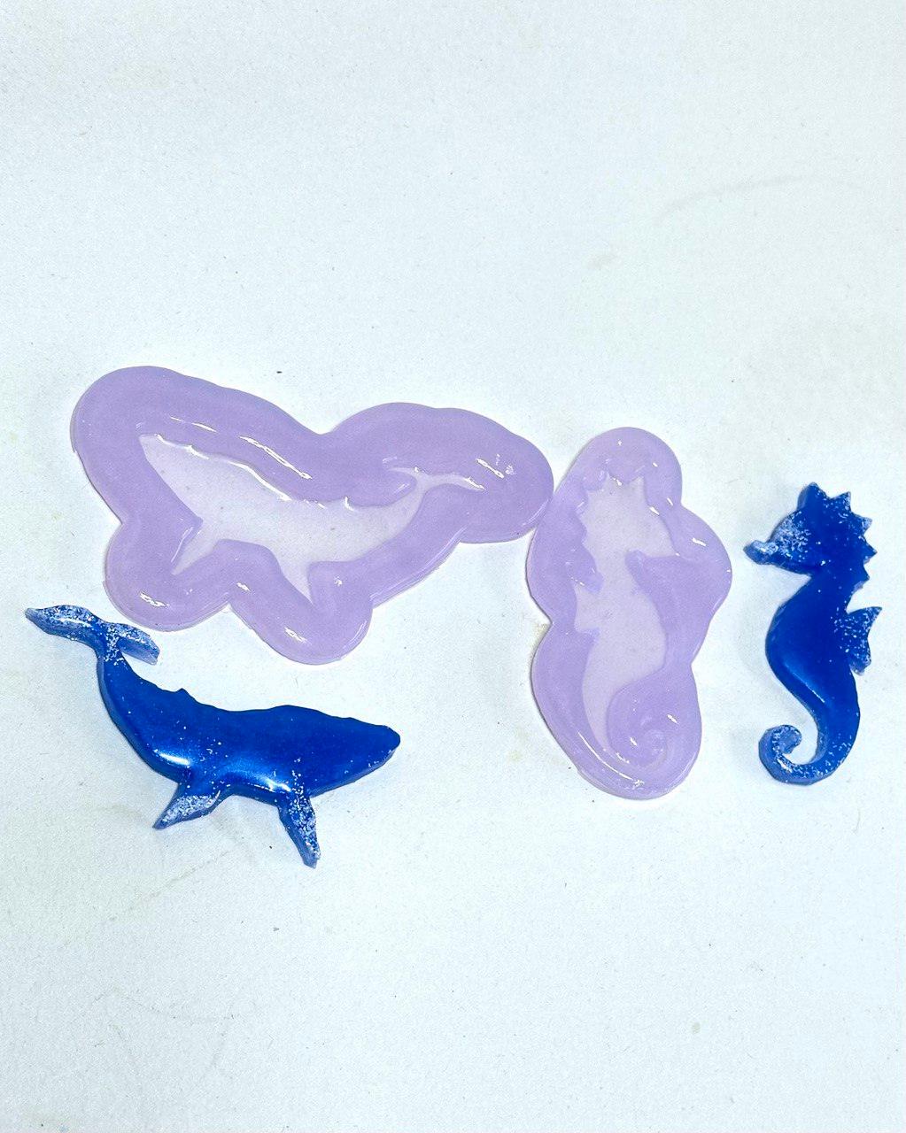 Marine Sea Set Whale and Seahorse Silicone Mold - Ideas Decor Shop