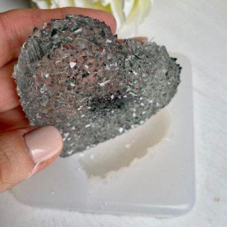 Crystal Heart Silicone Mold: Resin, Amethyst, Geode Cluster Pendant Mold - Ideas Decor Shop