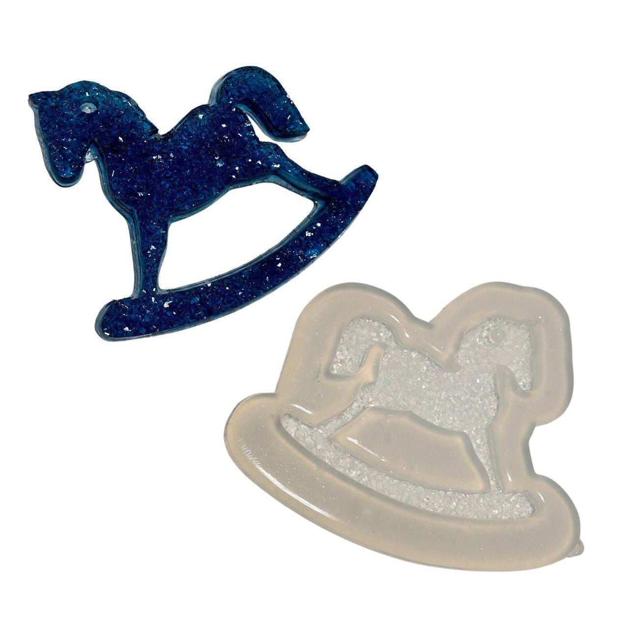 Horse Christmas Toy Mold - Sparkling Resin Art Silicone Mold for DIY