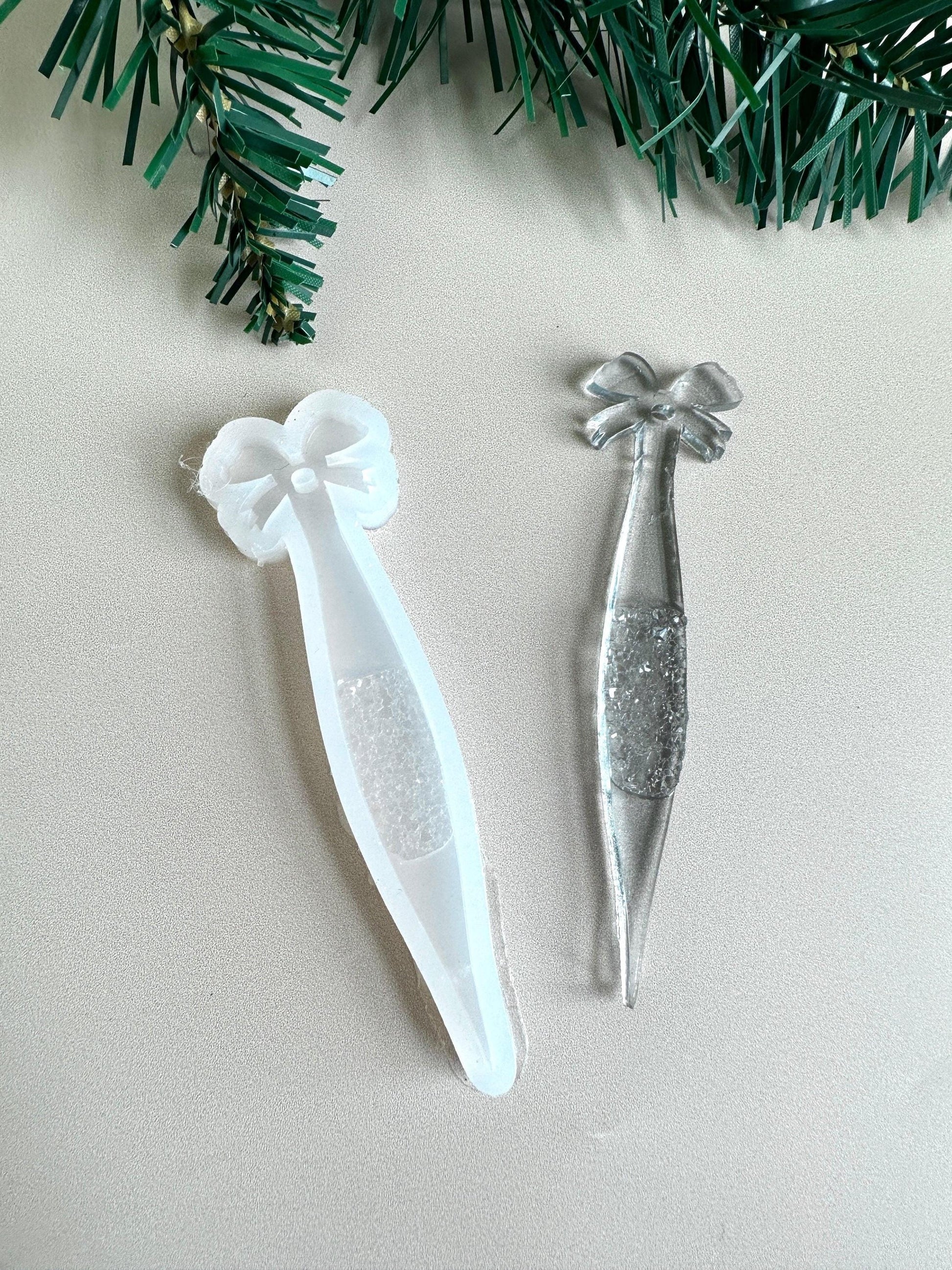 Holiday Crystal Icicle Silicone Mold - Christmas Tree Ornament Making, Great for Festive Decoration, Perfect Christmas Present for Crafters - Ideas Decor Shop